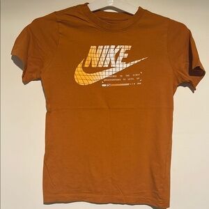 Nike Orange Short Sleeve Tee with Shimmering Logo